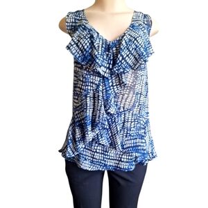 3/$20 Daisy Fuentes Sleeveless Ruffle Blouse - Size Small